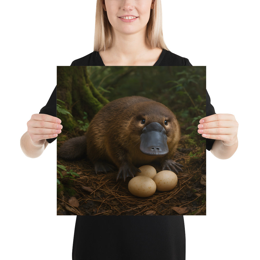 Hochwertiger Tierdruck – Schnabeltier Poster für Wohnzimmer oder Büro