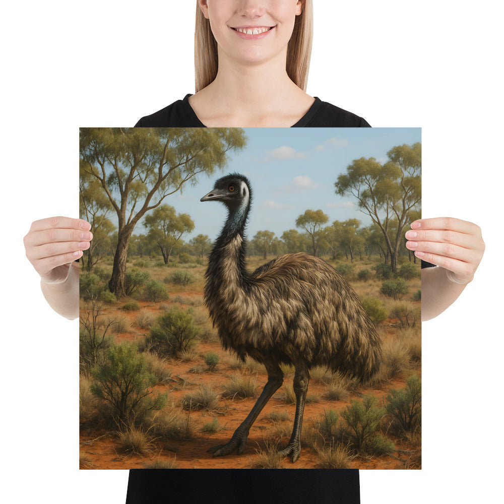Hochwertiges Emu-Poster auf 189 g/m² Premiumpapier mit klaren Farben