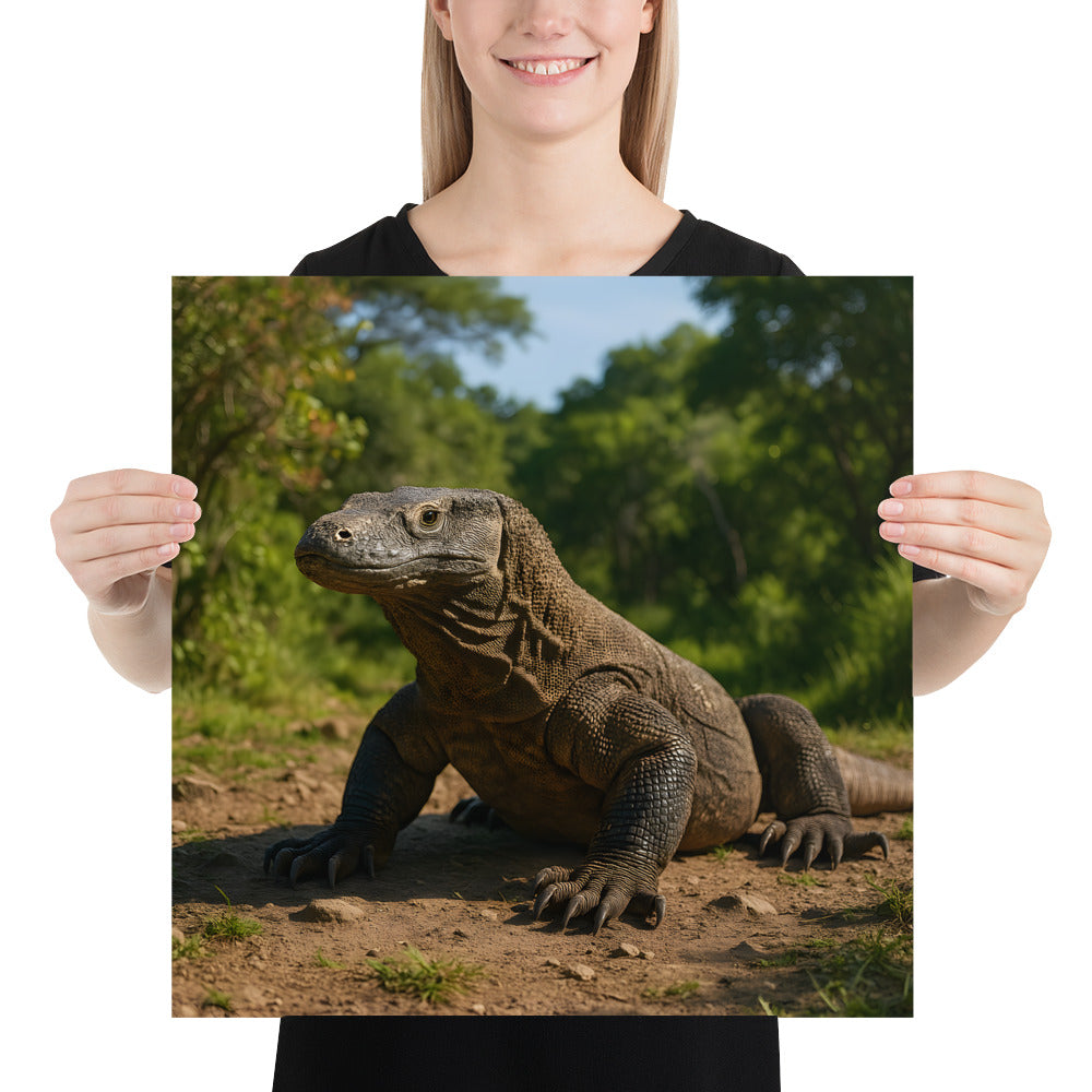 Hochwertiges Komodowaran Poster auf 189 g/m² Premiumpapier