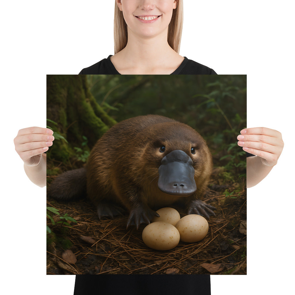 Illustratives Schnabeltier Poster auf hochwertigem Premiumpapier