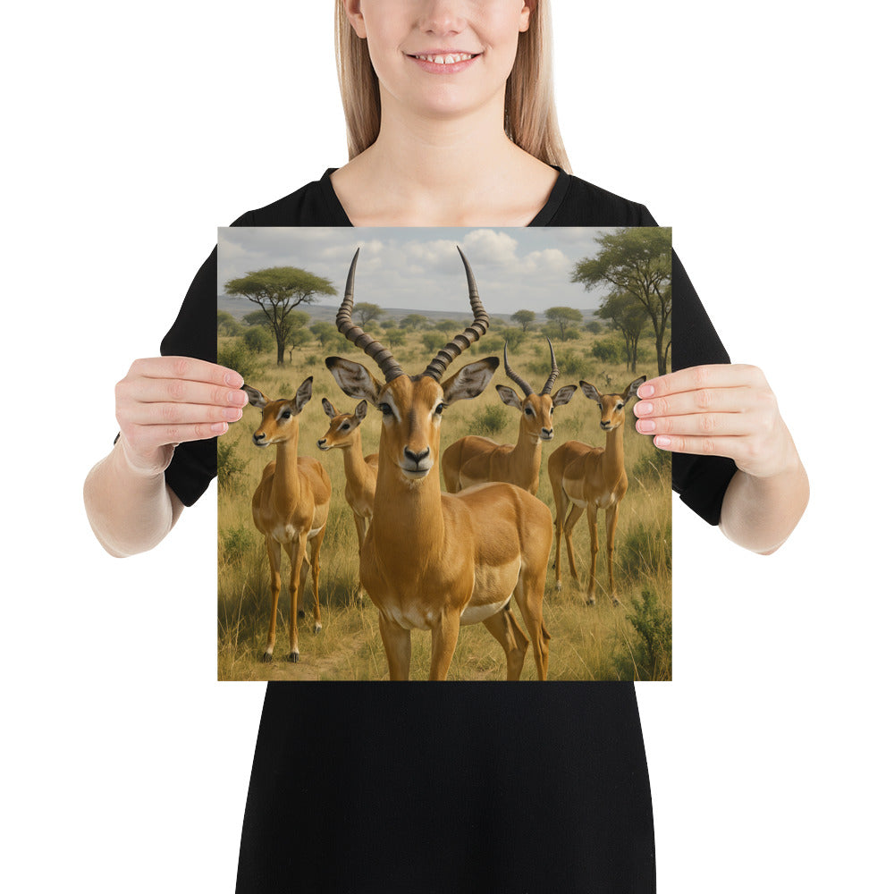 Impala Poster – Hochwertiger Kunstdruck auf Premium-Papier