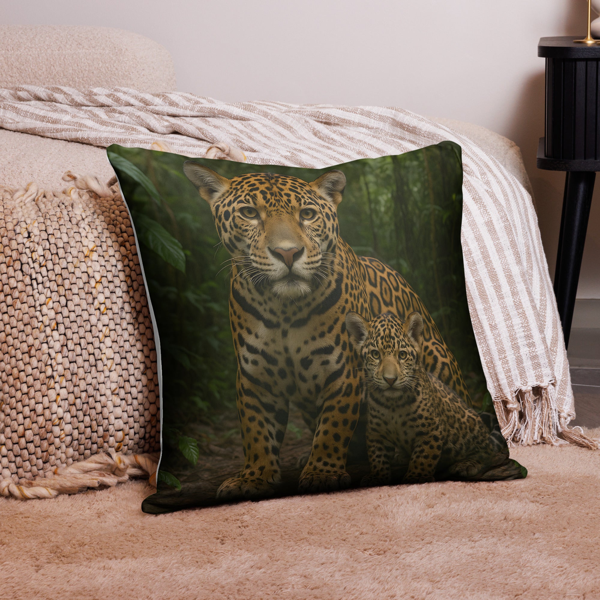 Jungle Stil Kissenhülle mit Jaguarmotiv