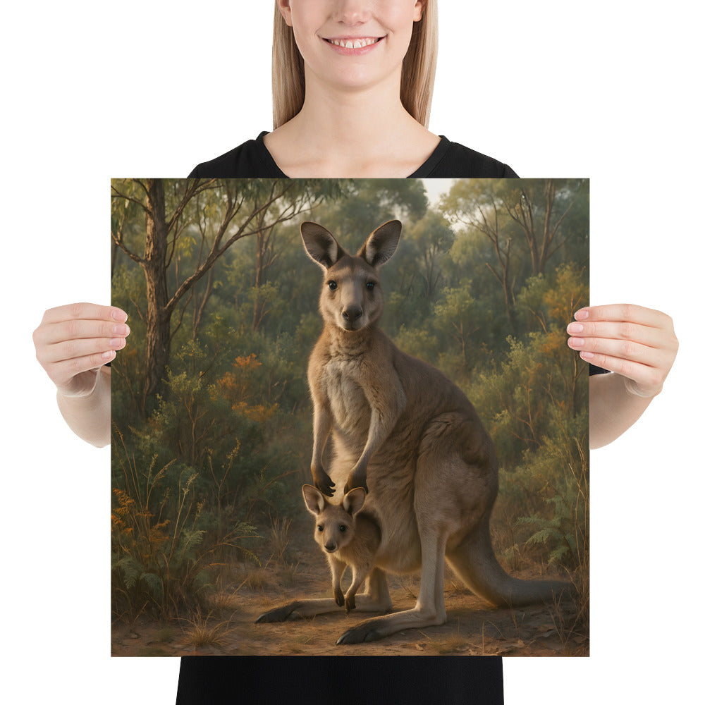 Känguru Poster auf Premiumpapier