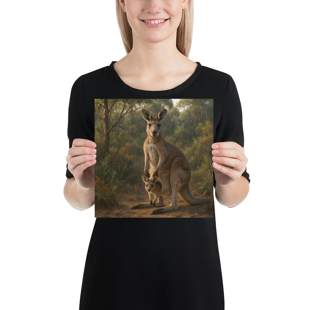 Känguru Wildlife Kunstprint