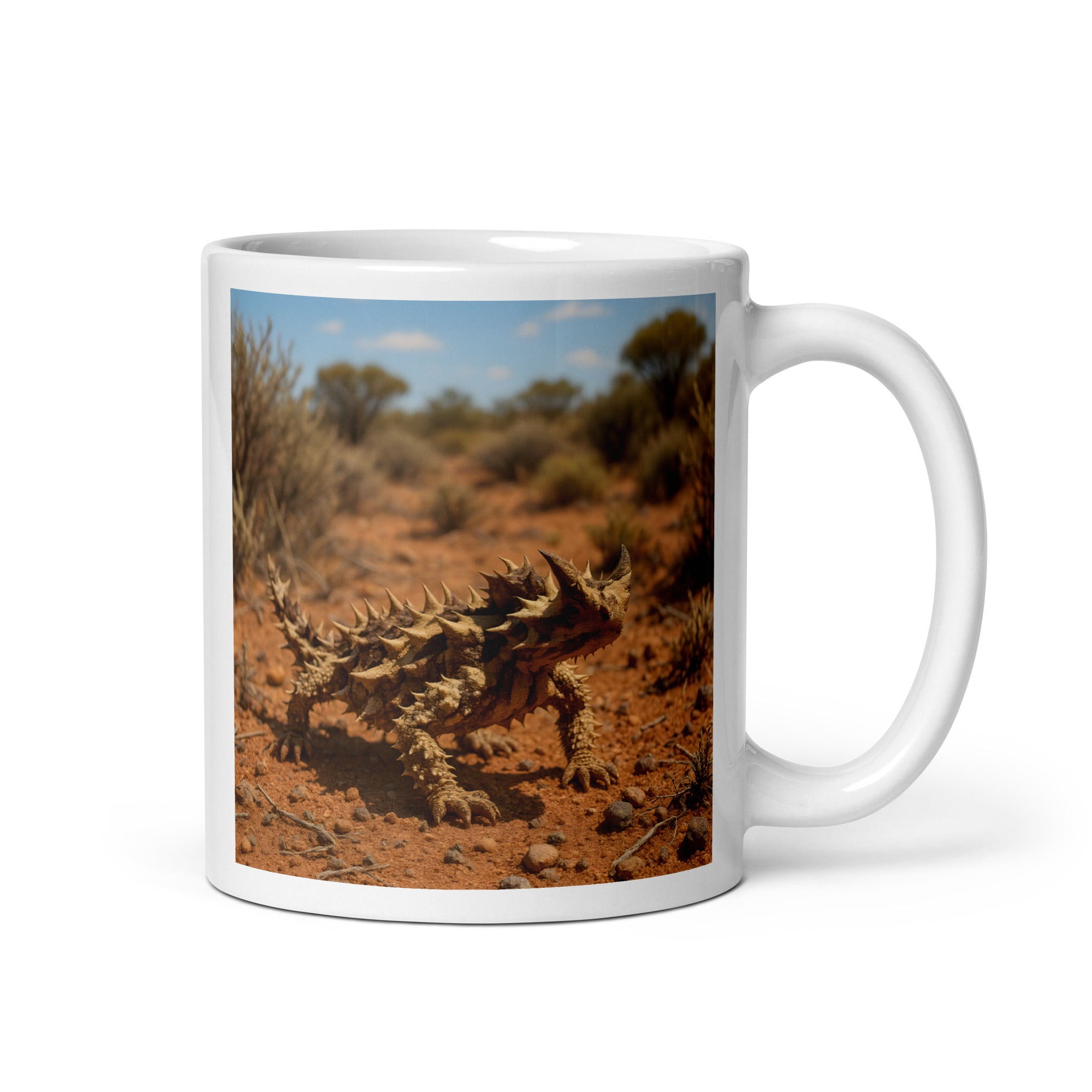 Kaffeetasse mit Dornteufel-Motiv aus Keramik – 11oz