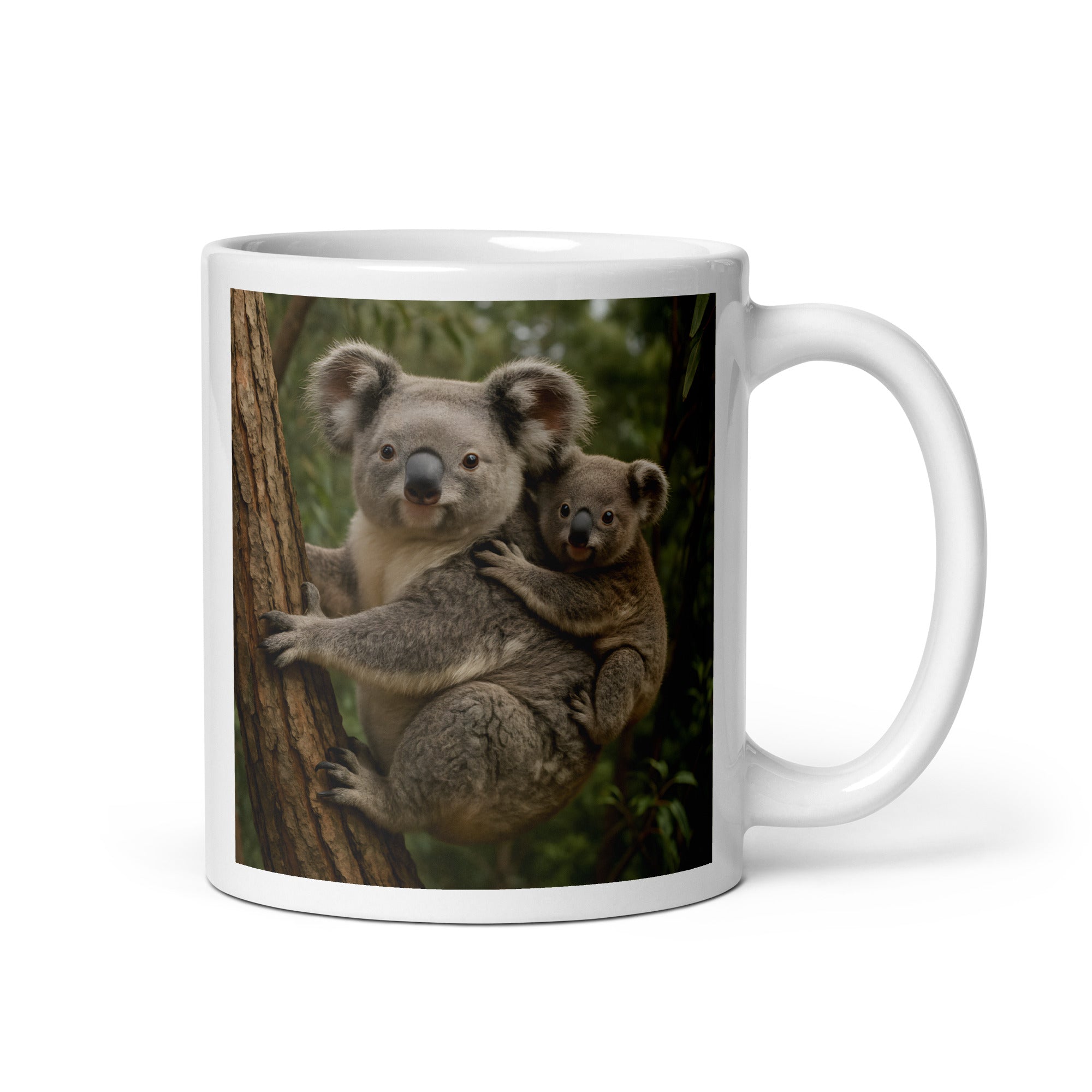 Keramik Kaffeetasse mit süßem Koala Motiv – Vorderansicht