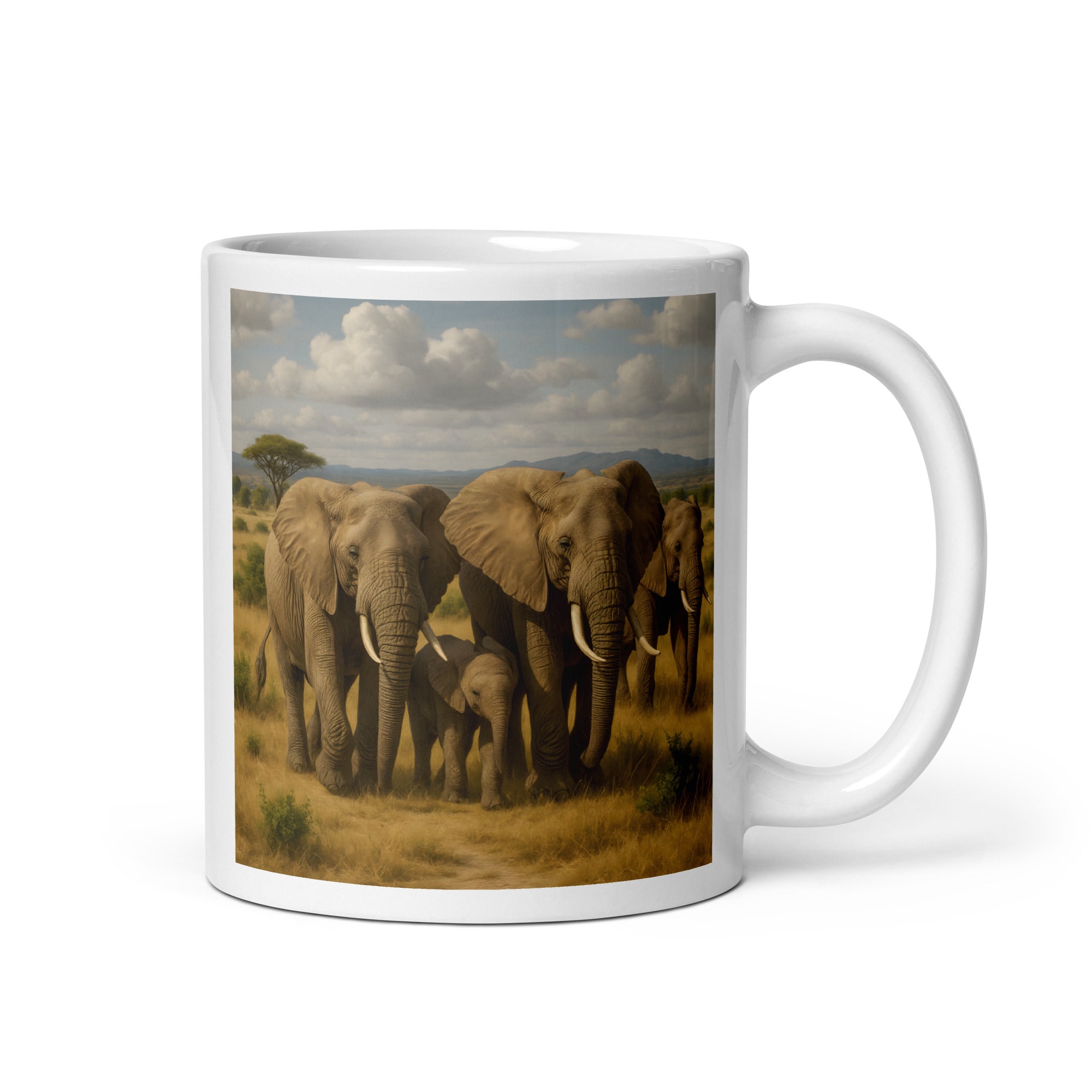 „Keramikbecher mit Elefant – Geschenkidee für Tierliebhaber“