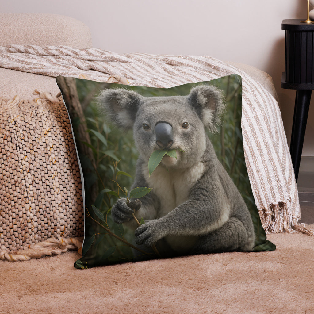 Kissenbezug mit Koala-Design und verdecktem Reißverschluss