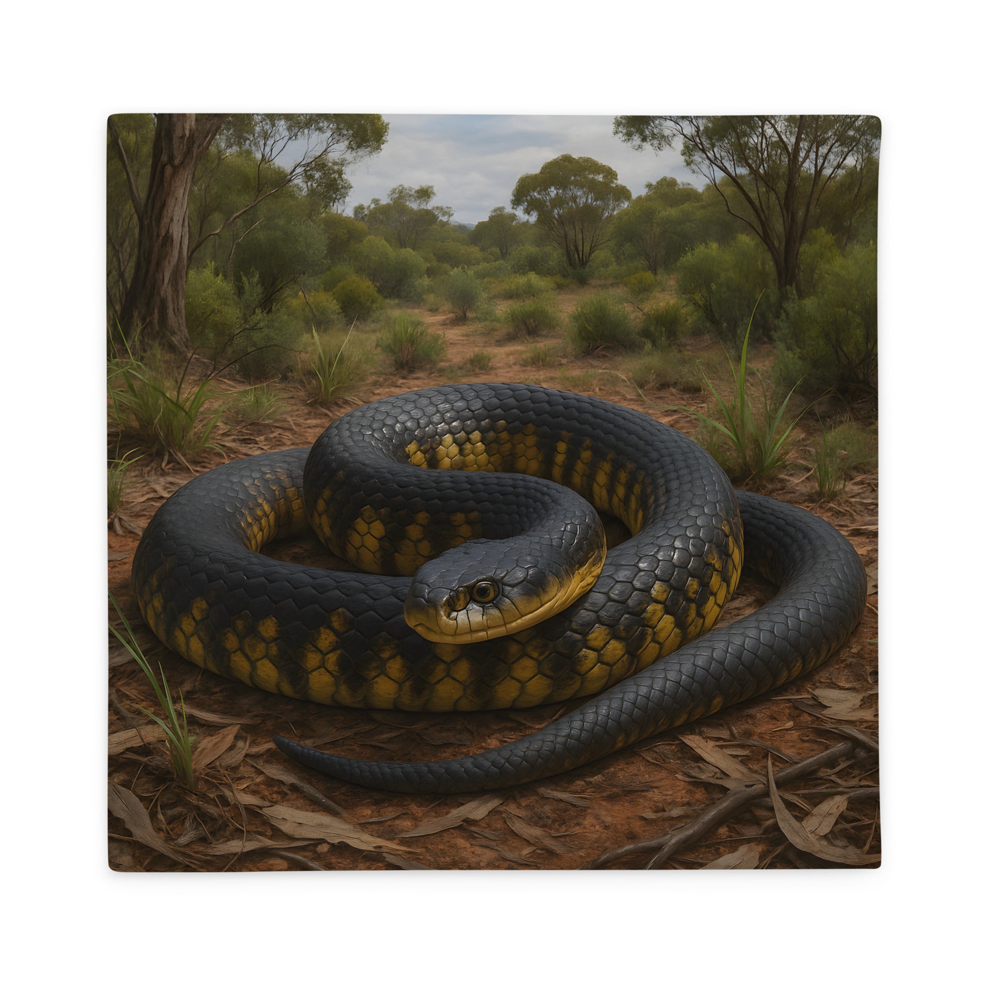 Kissenbezug mit Tigerottermotiv – weicher Polyesterstoff und versteckter Reißverschluss