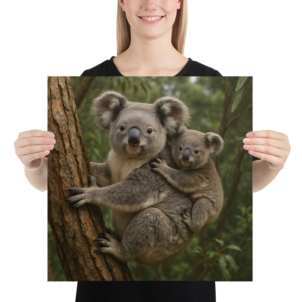 Koala-Poster auf hochwertigem 189 g/m² Premium-Papier