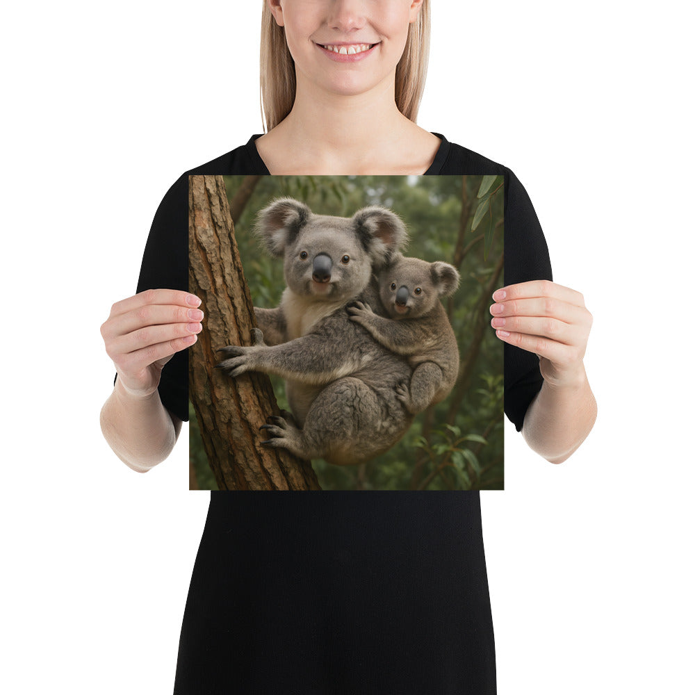 Koala-Wandposter mit lebendigen Farben und 10,3 mil Papierstärke