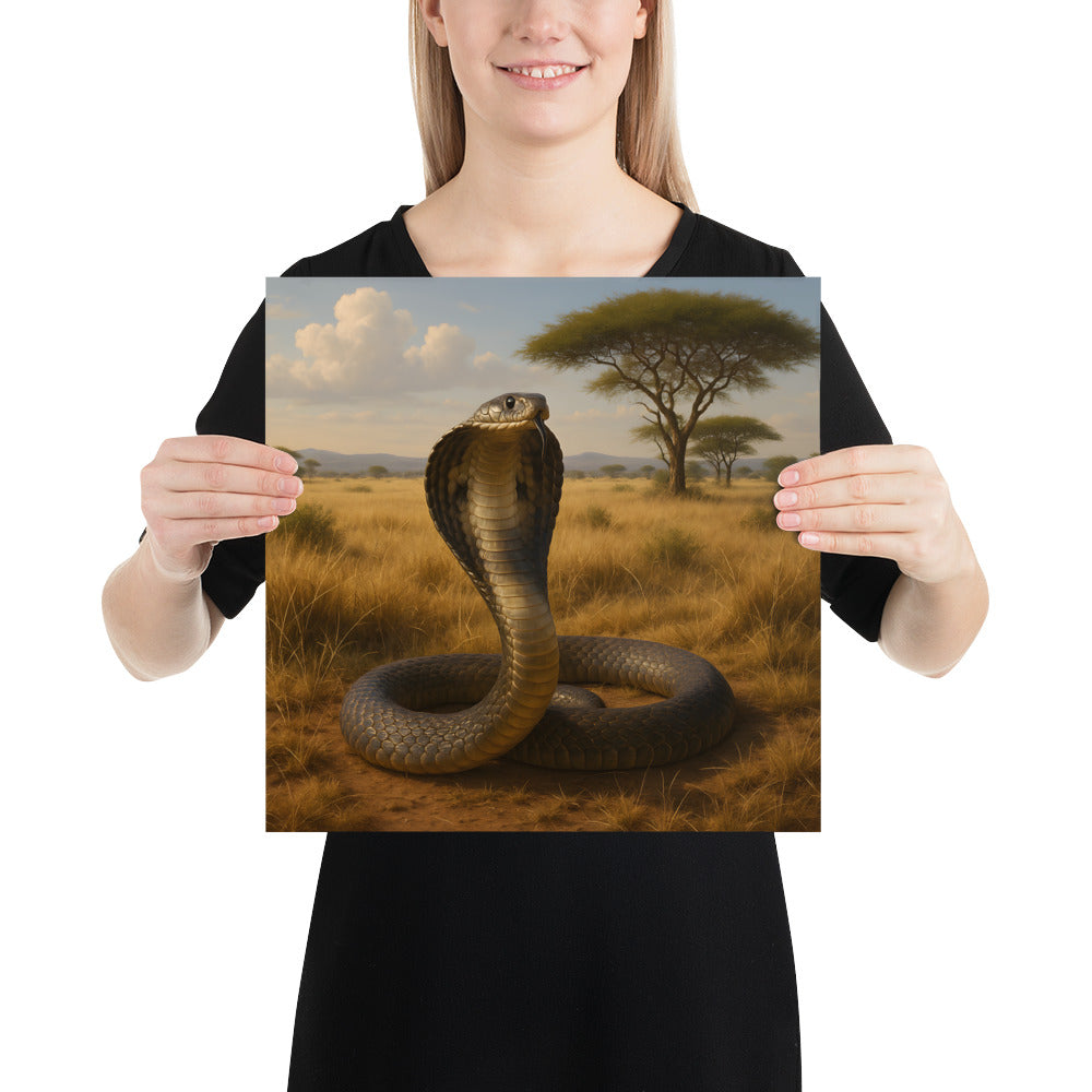 Kobra Poster – Hochwertiger Kunstdruck einer Schlange auf Premiumpapier