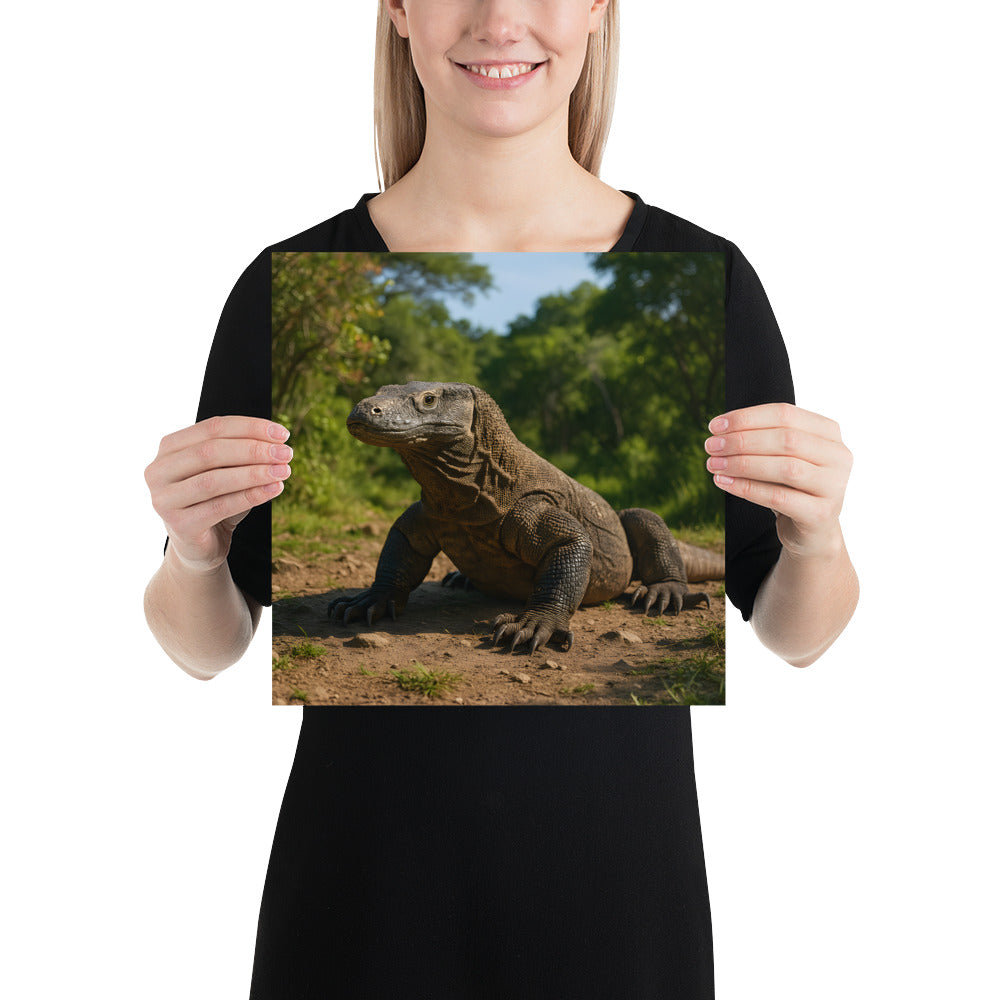 Komodowaran Druck auf stabilem 10,3 mil Papier mit brillanter Helligkeit