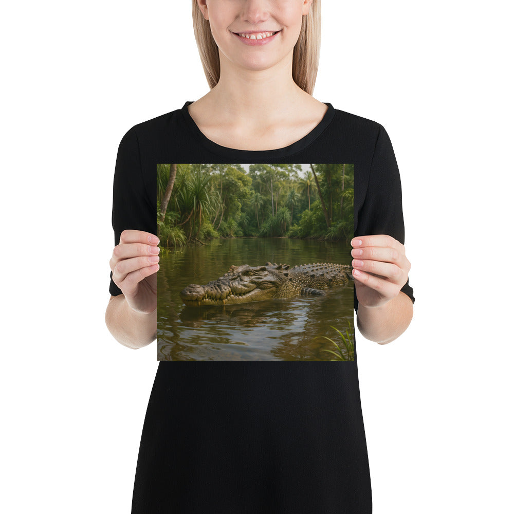 Krokodil Kunstdruck mit hoher Helligkeit und Farbtiefe