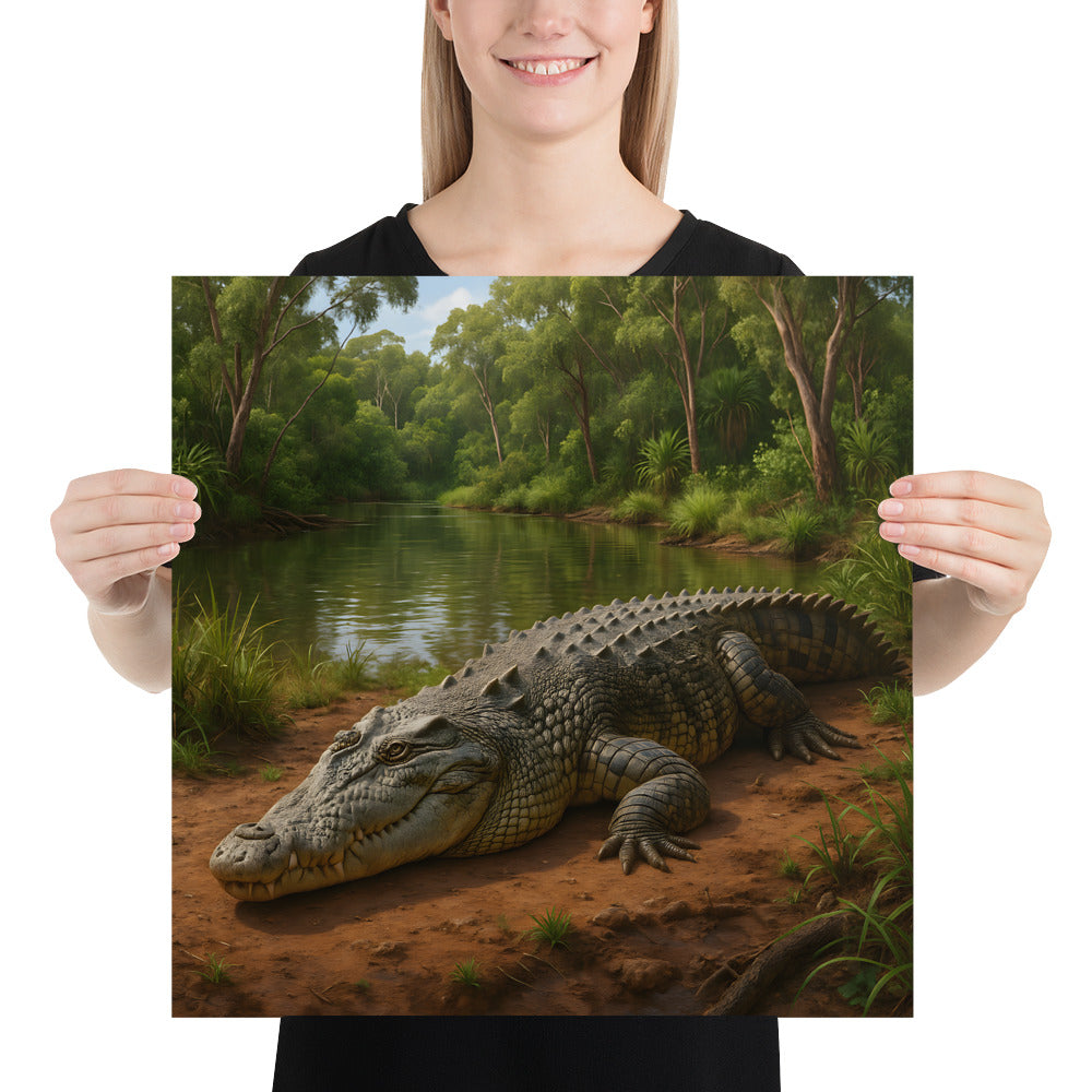 Krokodilkunst als Wanddeko – natürlicher und moderner Stil