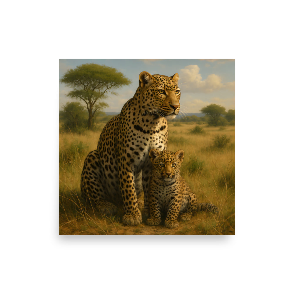 Leopardenposter auf Premiumpapier – Wandbild mit Tiermotiv
