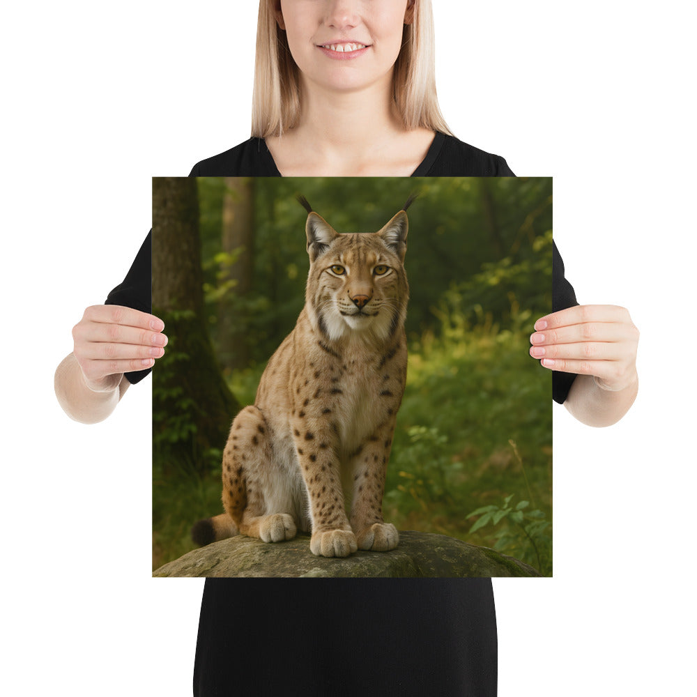 Luchs Wandkunst in Naturstil