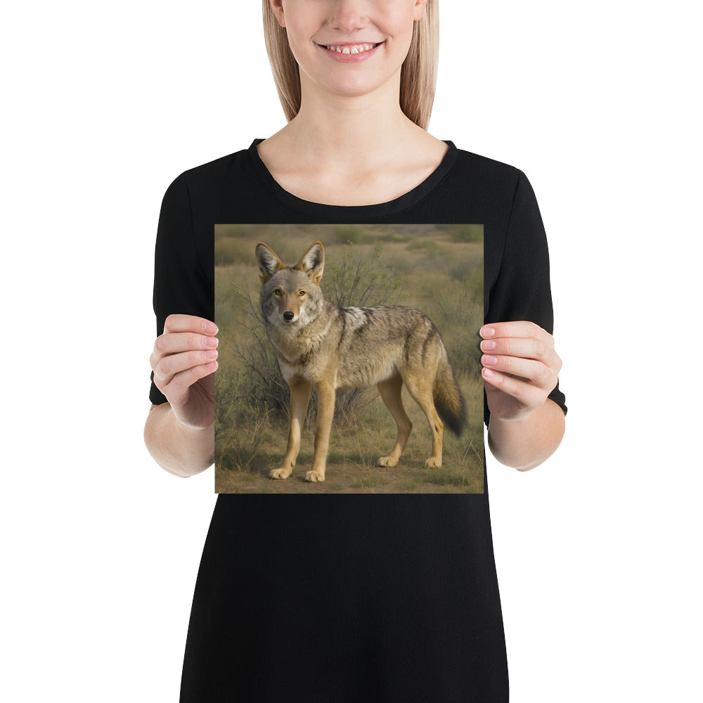 Majestätischer Kojote als Wandposter mit kräftigen Farben