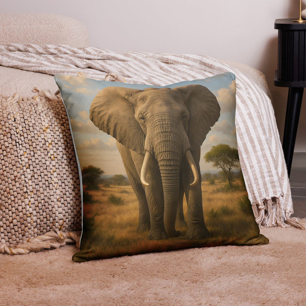 Maschinenwaschbarer Elefanten Kissenbezug im Wohnzimmerdekor