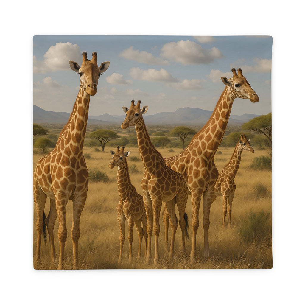 Maschinenwaschbarer Giraffenkissenbezug in moderner Einrichtung