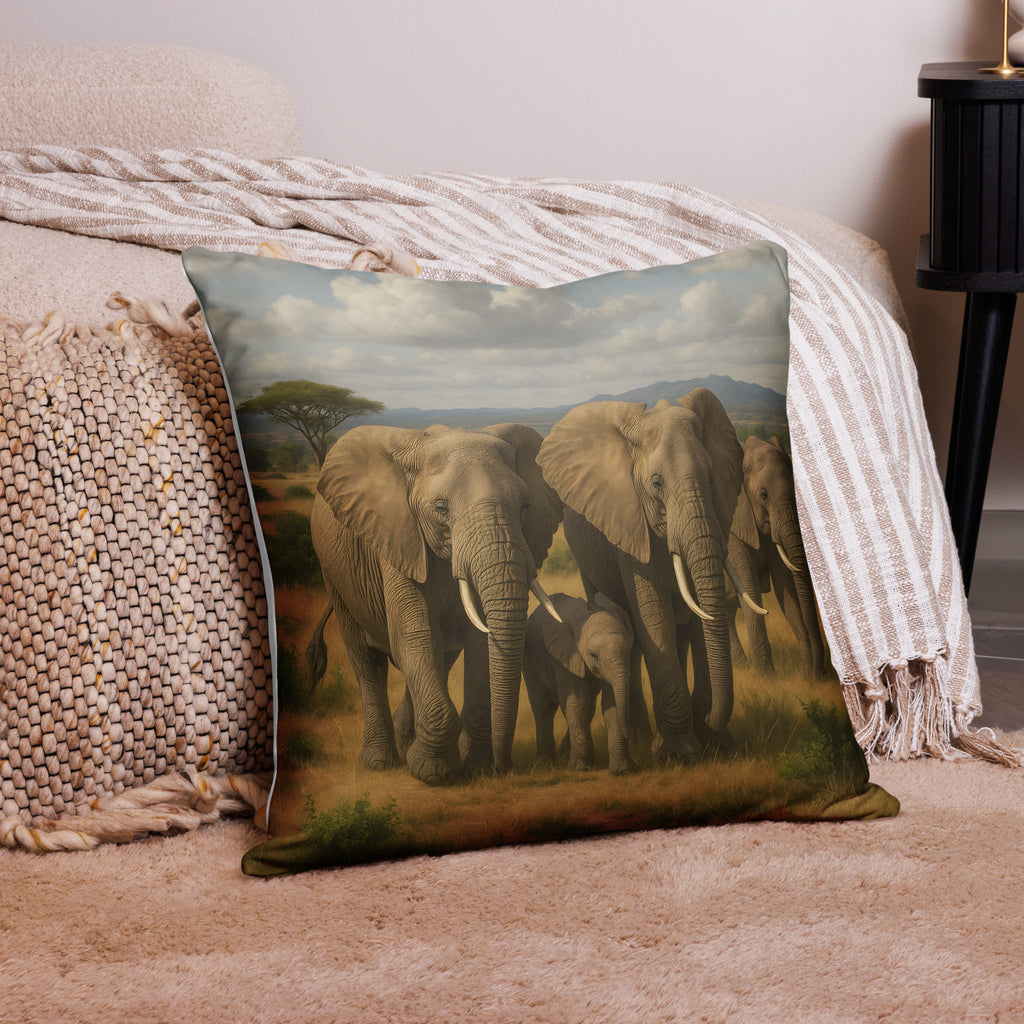 Maschinenwaschbarer Polyester-Kissenbezug mit Elefantenprint