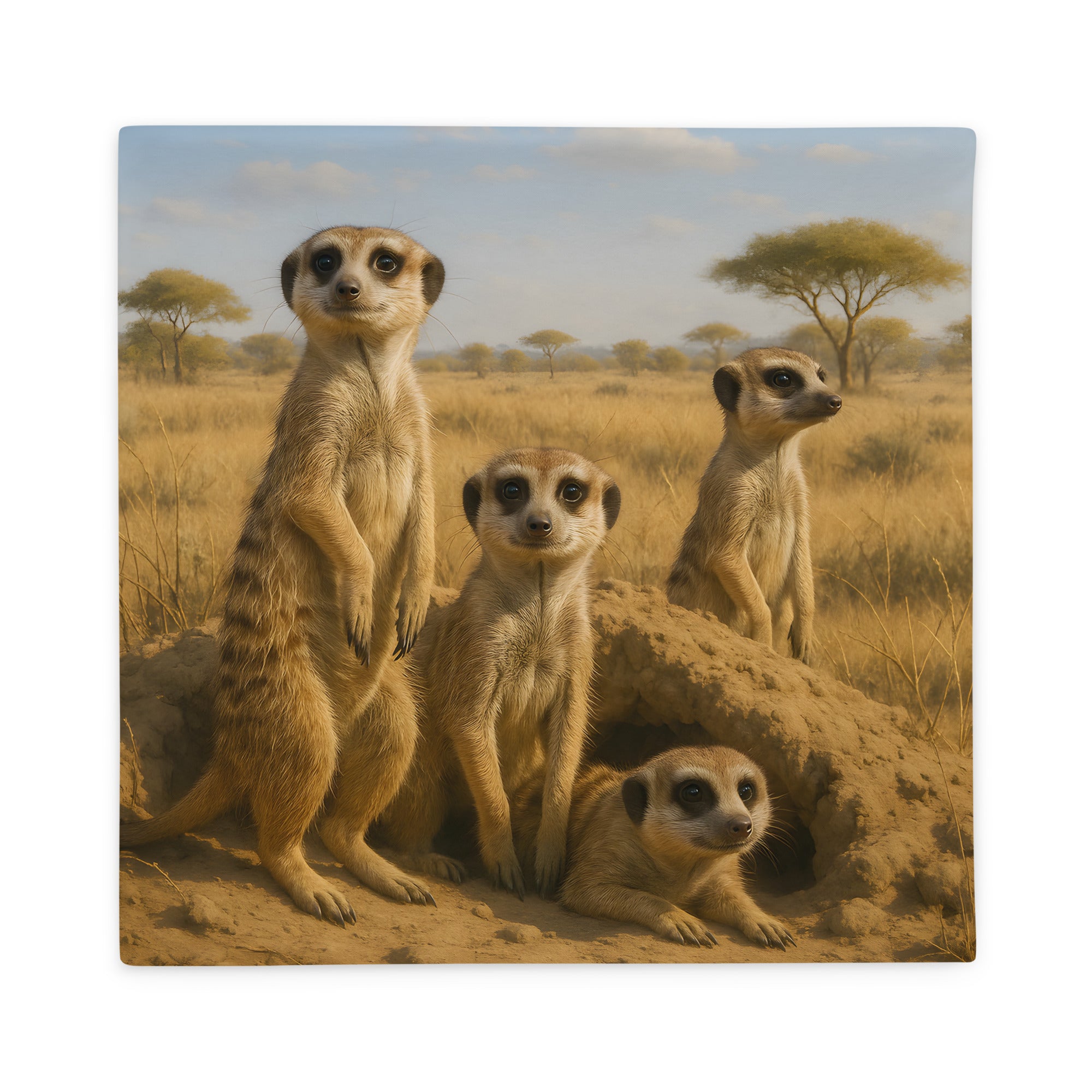 Maschinenwaschbarer Tiermotiv-Kissenbezug aus Polyester