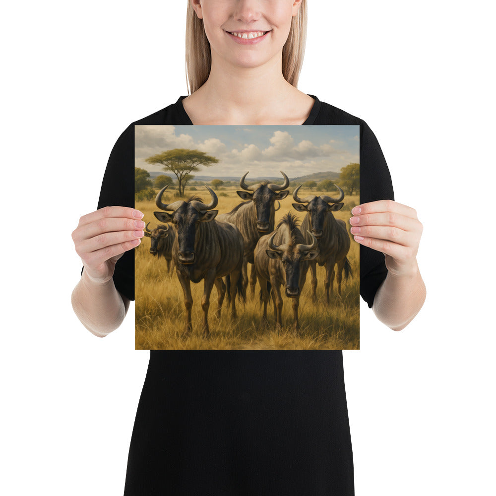 Minimalistisches Gnumotiv Poster für moderne Wohnräume