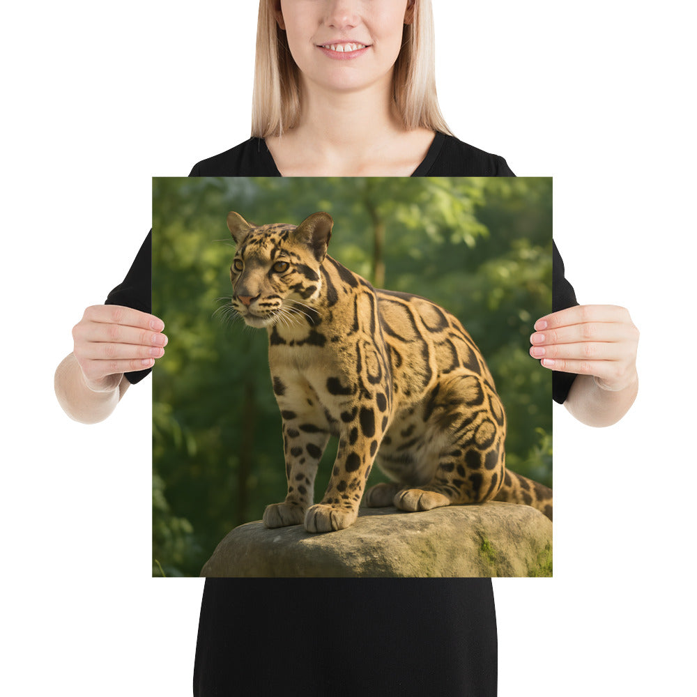 Minimalistisches Landschaftsposter mit Nebel über der Pader