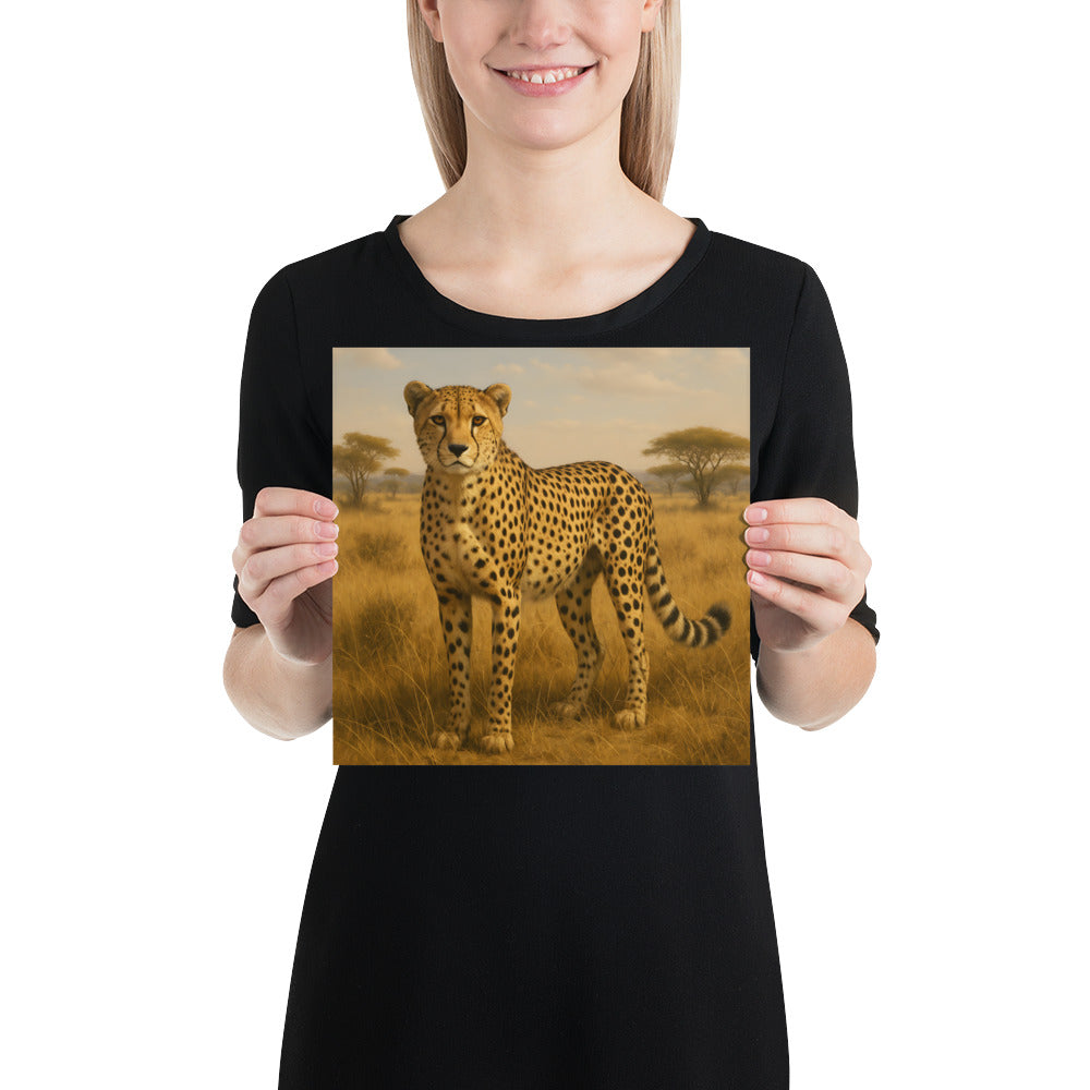 „Minimalistisches Wandbild Gepard für Wohnzimmer oder Büro“