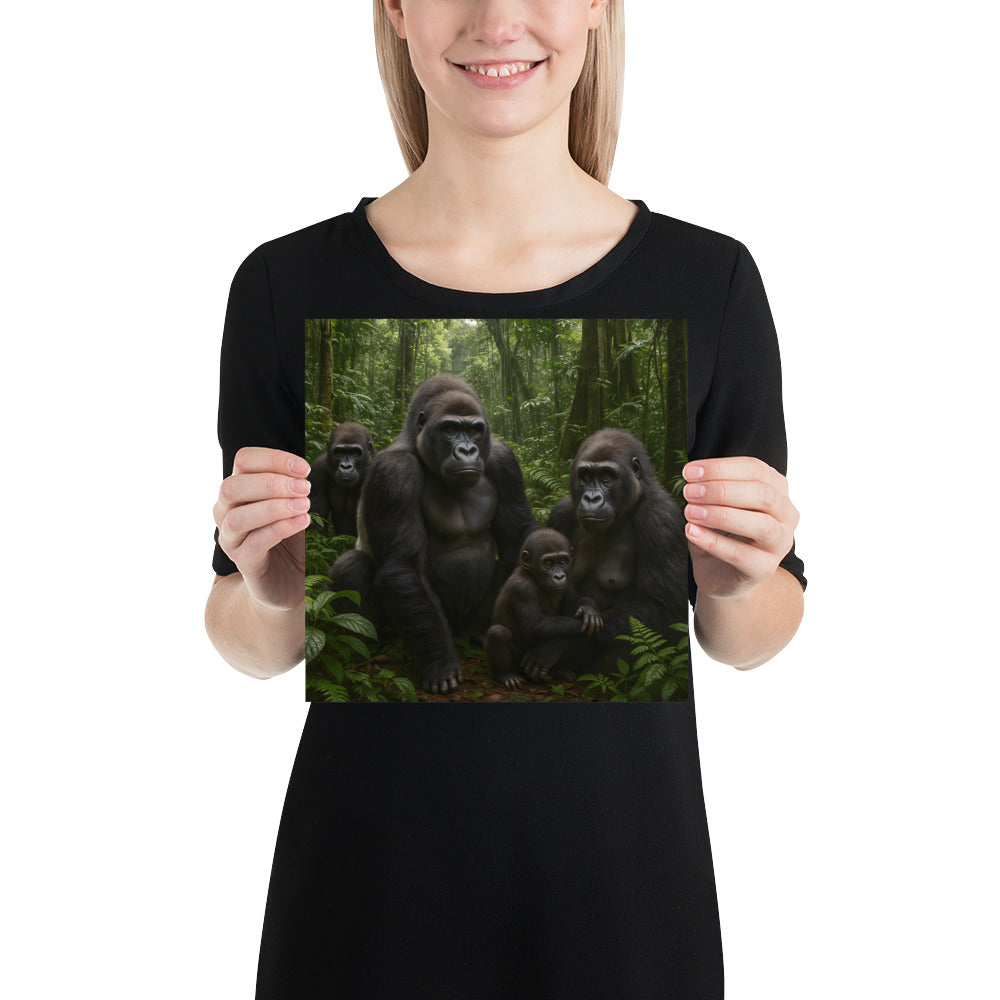 Nahaufnahme Gorilla-Motiv – hochwertige Druckqualität