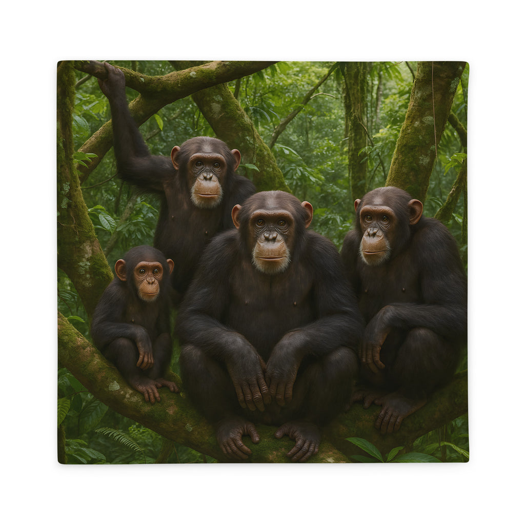 Nahaufnahme Schimpansenkissenbezug 100 % Polyester