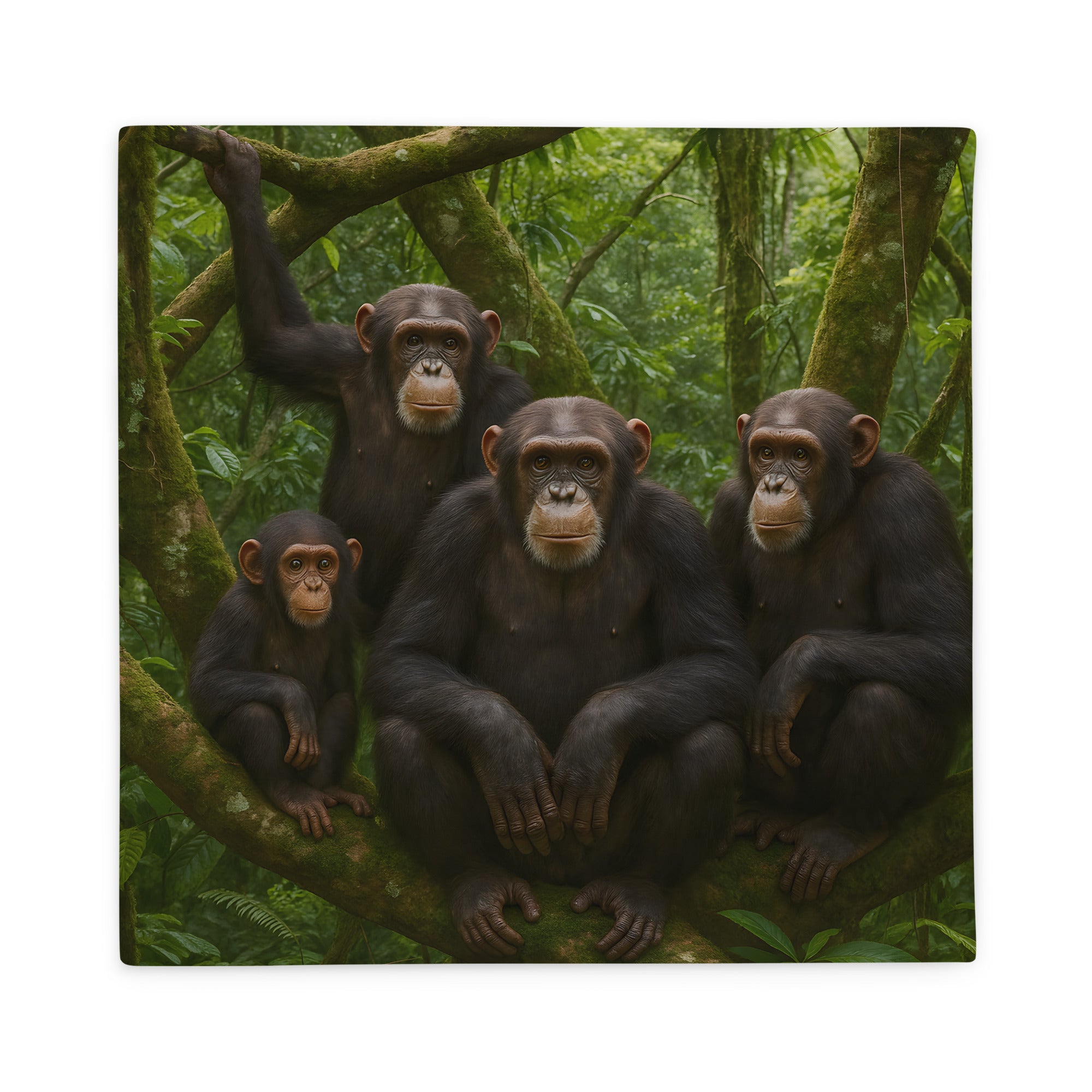 Nahaufnahme Schimpansenkissenbezug 100 % Polyester