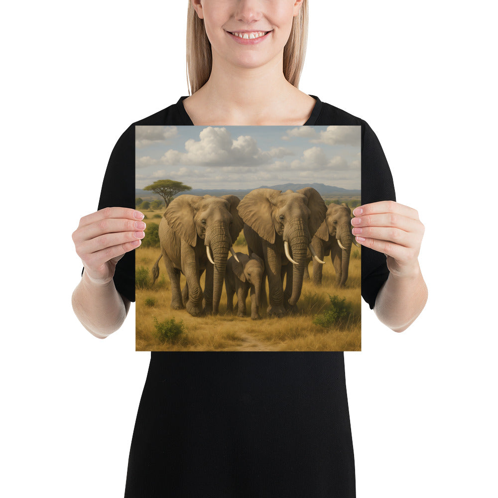 Nahaufnahme des Elefantenmotivs – Tierkunst für Wanddekoration