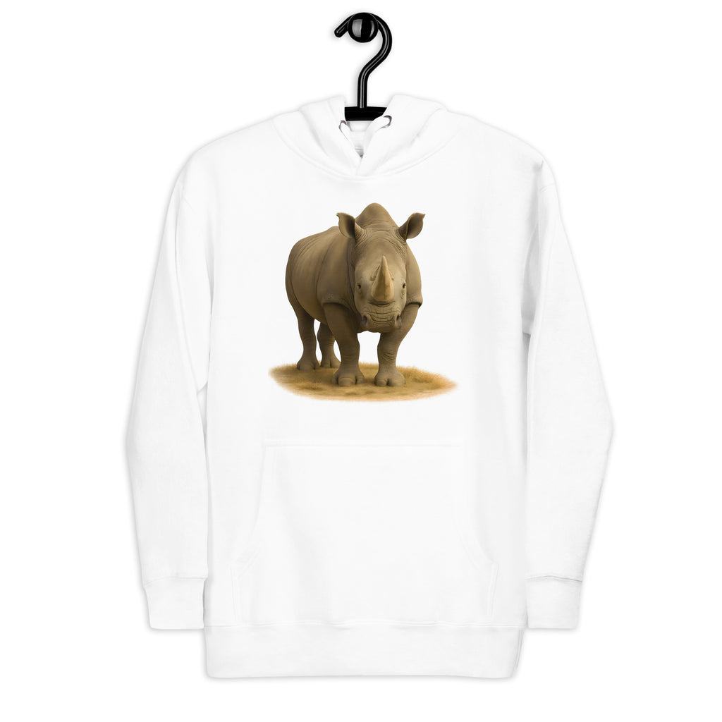 Nashorn Hoodie Produktfoto auf weißem Hintergrund