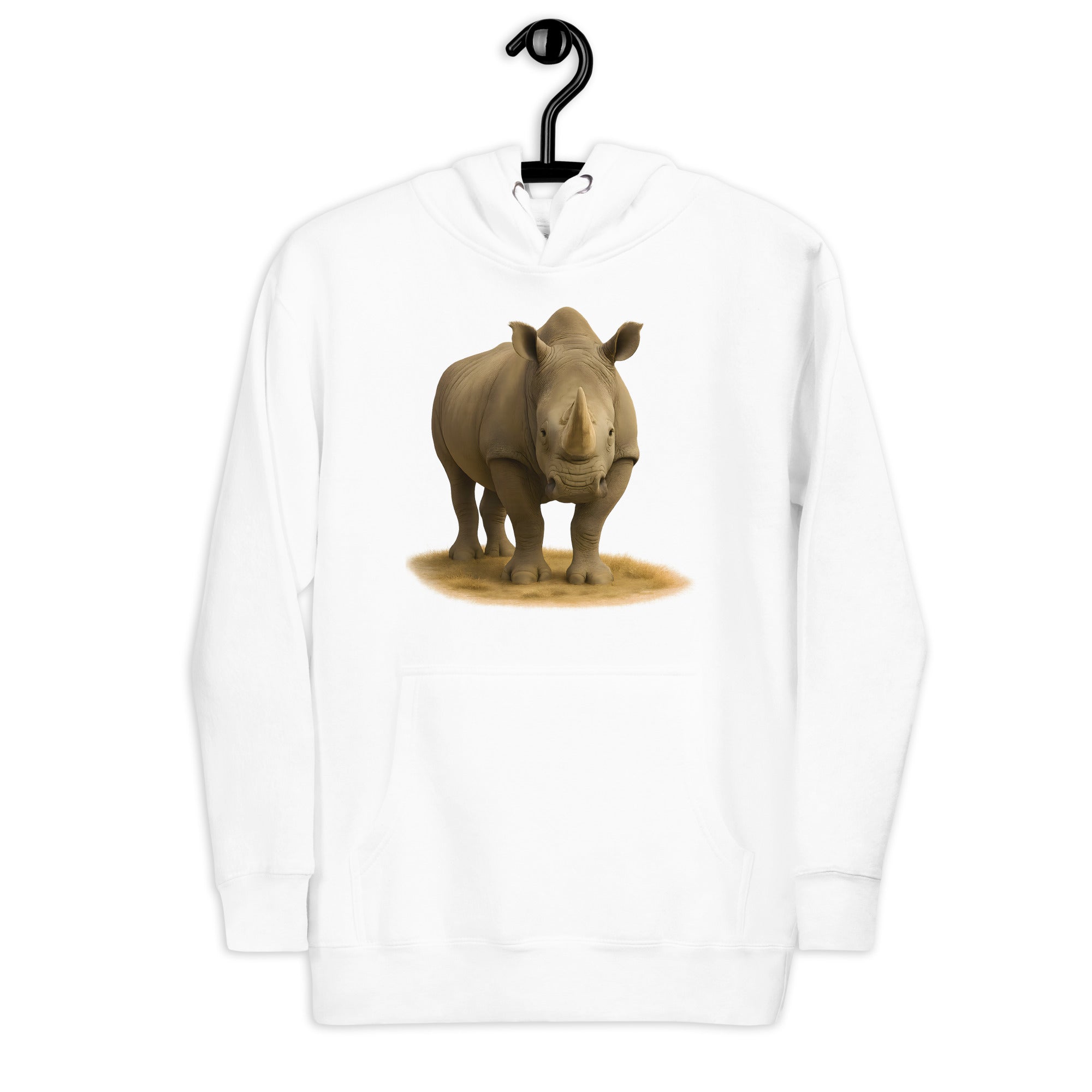 Nashorn Hoodie Produktfoto auf weißem Hintergrund