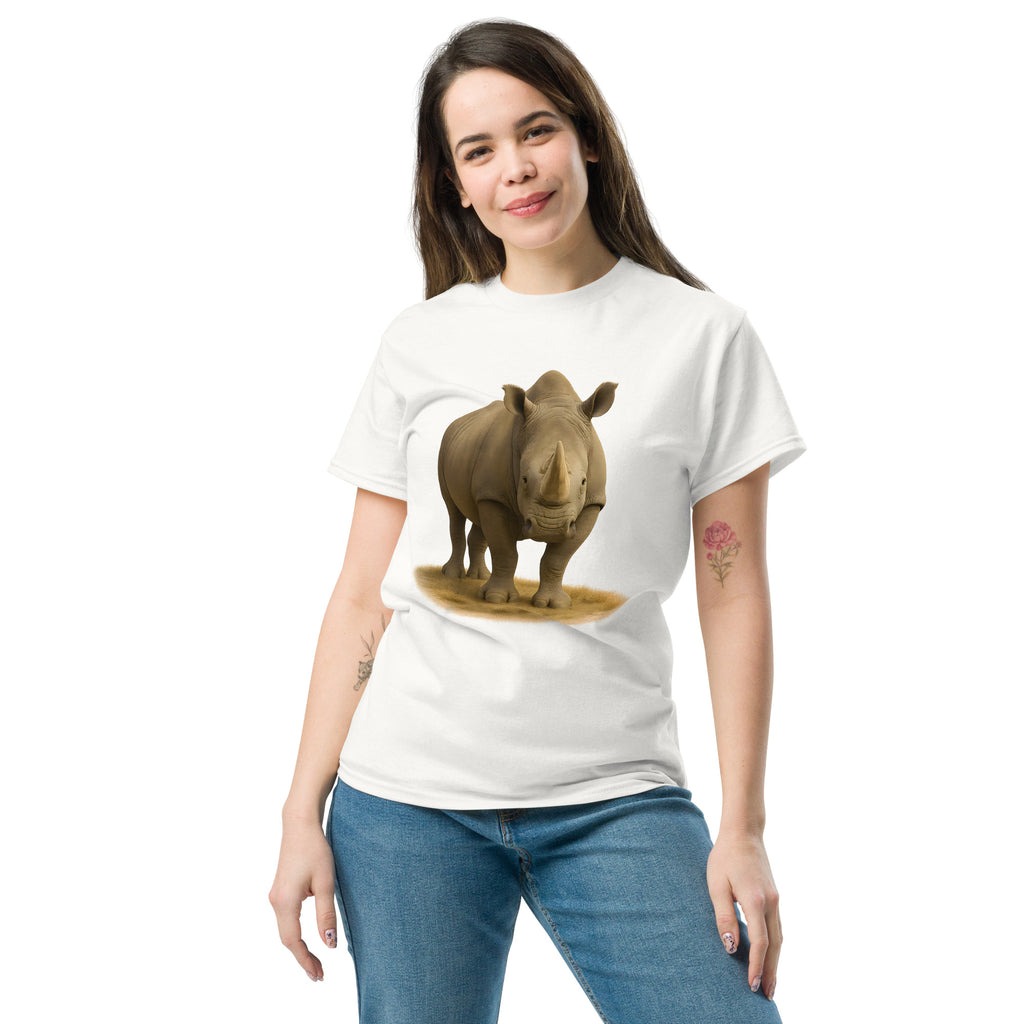 Nashorn T-Shirt flach liegend – Frontdruck deutlich sichtbar
