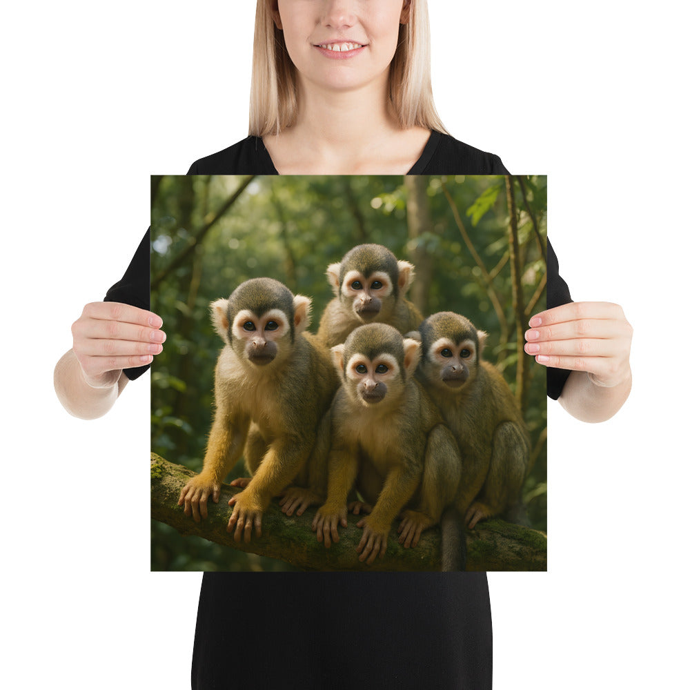 „Naturgetreues Totenkopfäffchen Motiv als stylischer Art-Print“