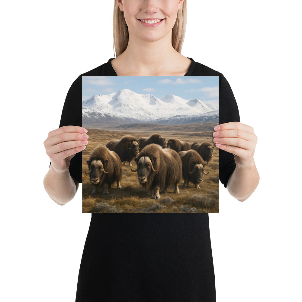  Naturmotiv: Moschusochse als stilvolles Wandposter”