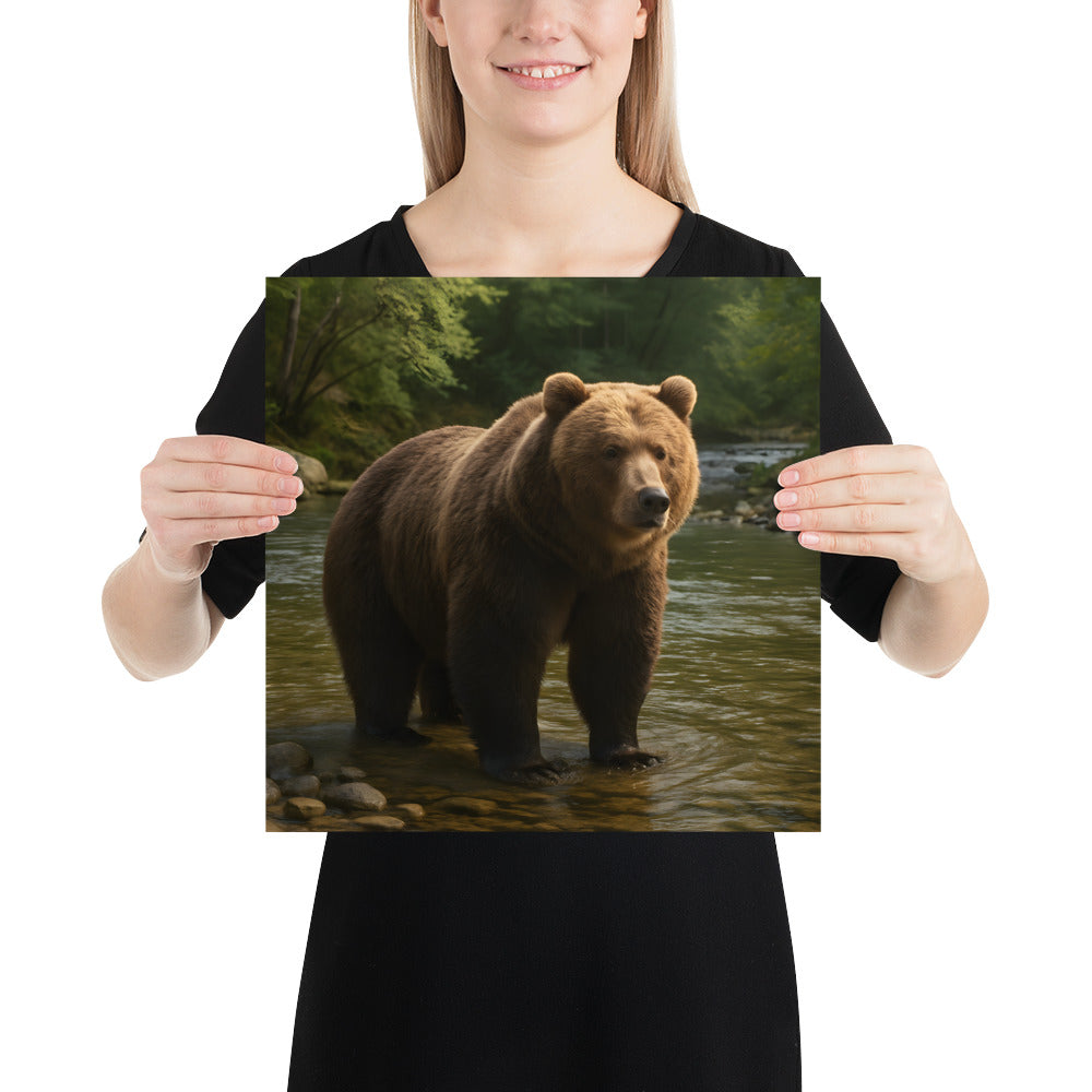 Naturmotiv mit Grizzlybär für moderne Wanddekoration