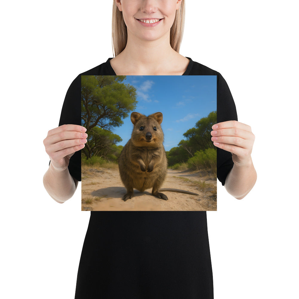 Niedliches Quokka-Motiv – hochwertiger Kunstdruck mit brillanten Farben