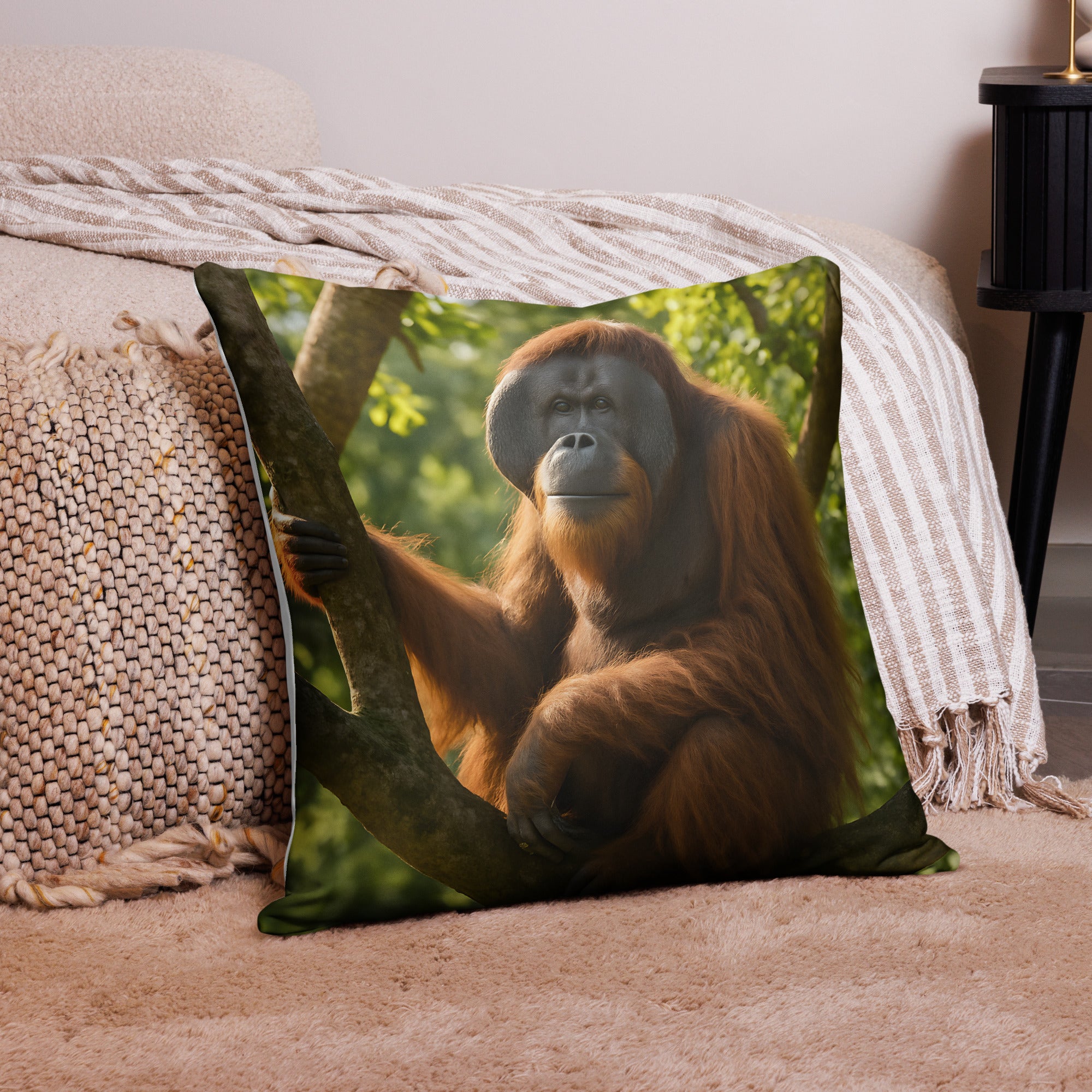 Orang-Utan Kissenbezug als Wohnraumdeko