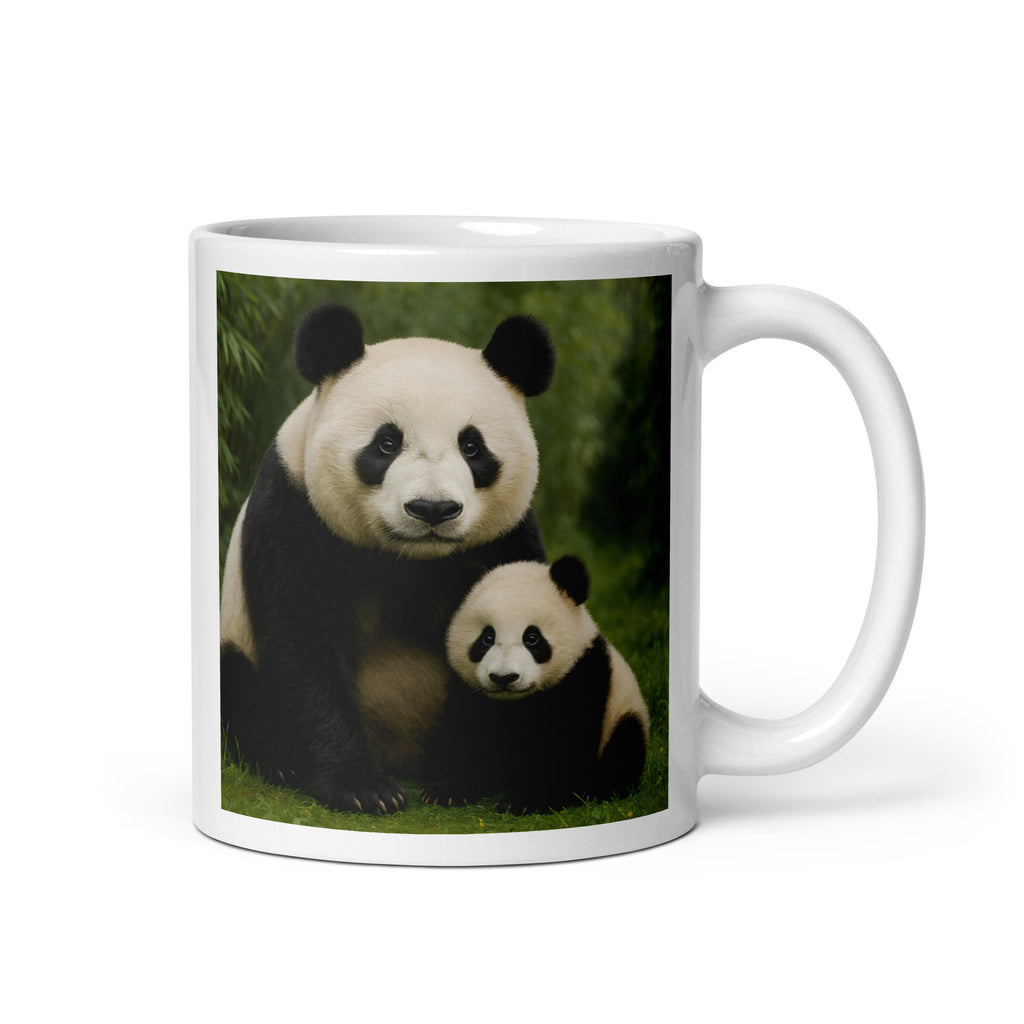 Panda Kaffeetasse aus Keramik, 11 oz, mit niedlichem Panda-Motiv in der Frontansicht