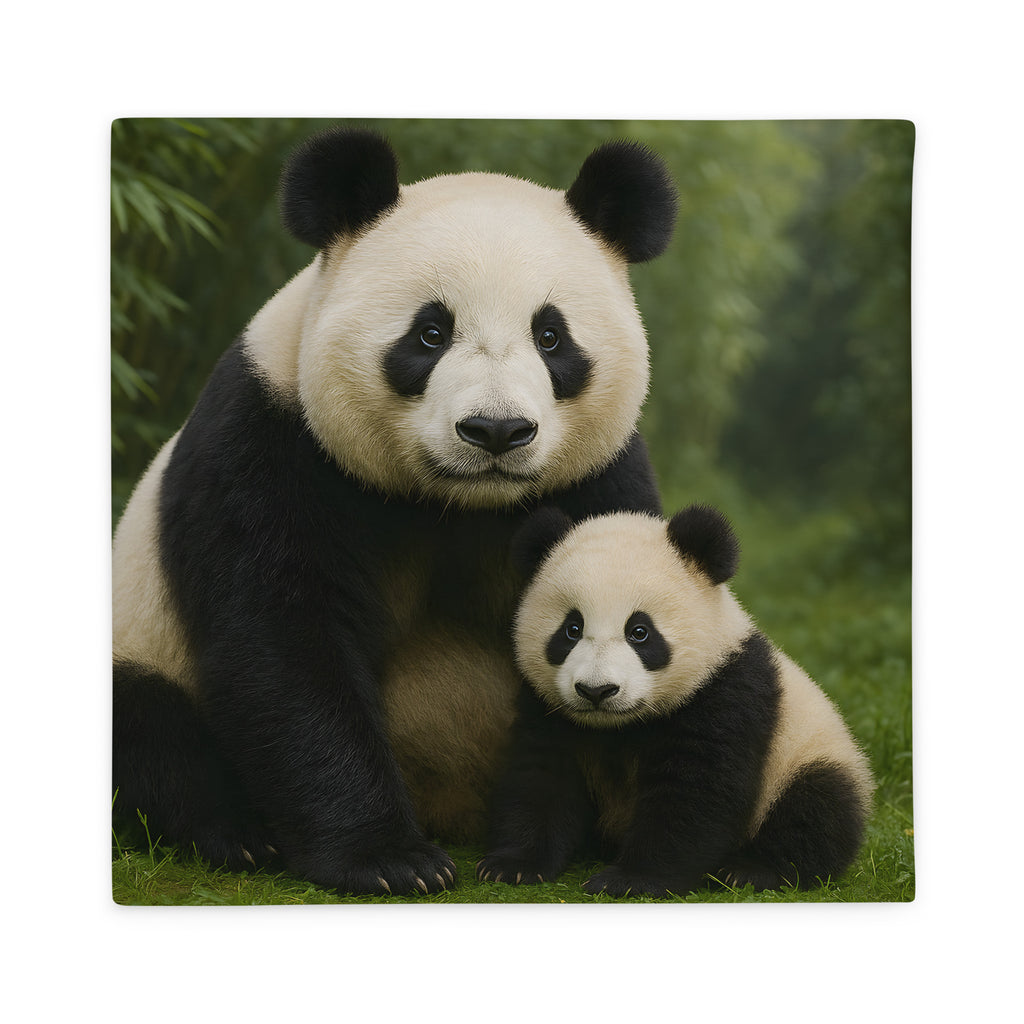 Panda Kissenbezug aus 100 % Polyester mit weichem Stoff und Panda-Motiv