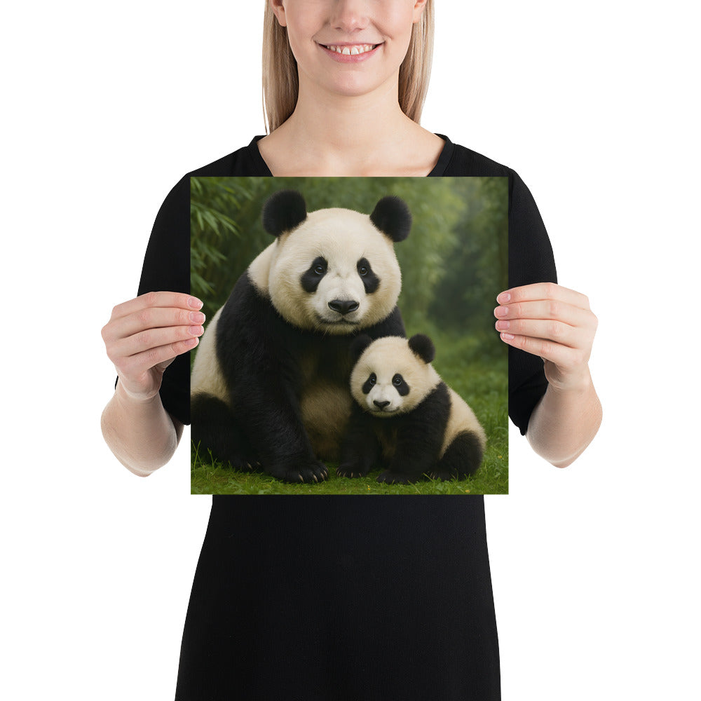 Panda Tierposter auf stabilem 10,3 mil Papier als Wanddekoration