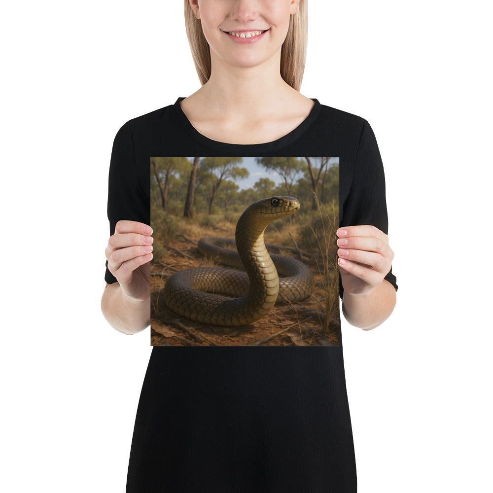 Premium Wandkunst mit brauner Schlange – Naturmotiv als Art Print