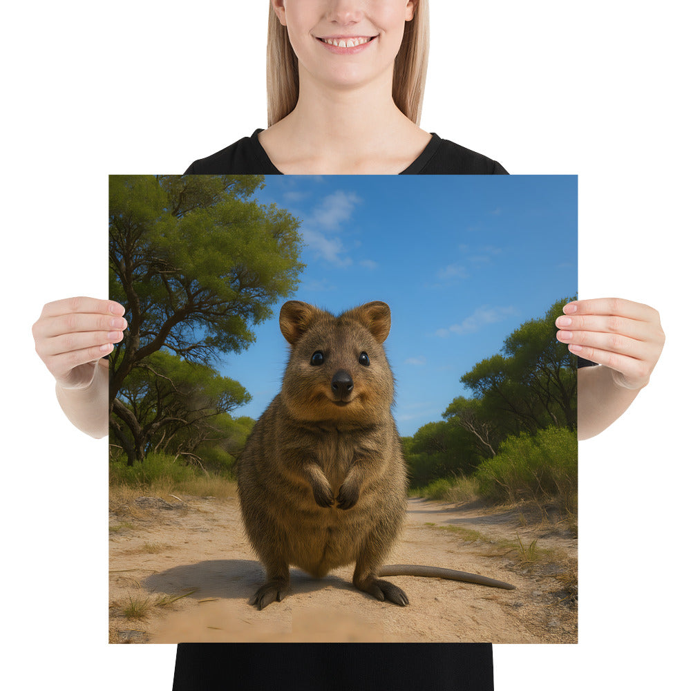 Quokka Poster – niedlicher Kunstdruck auf hochwertigem 189 g/m² Papier