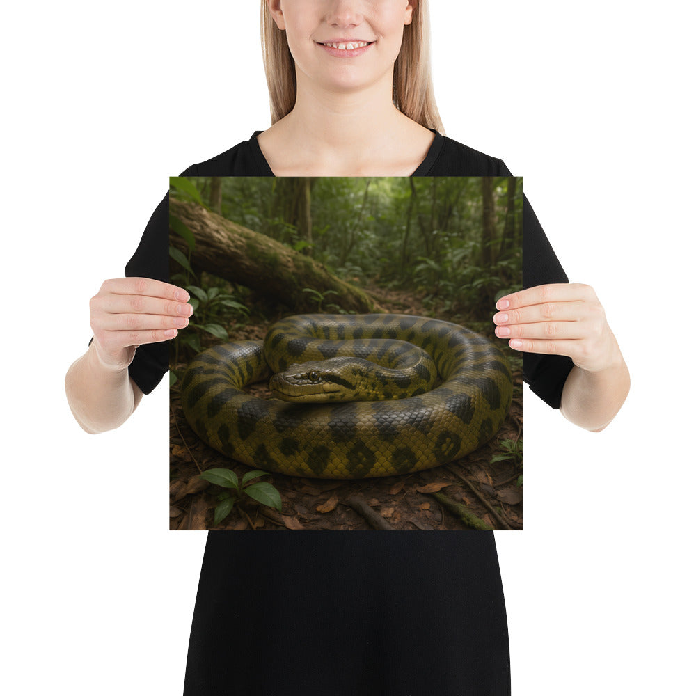 Realistische Reptiliendarstellung auf Premium-Papier