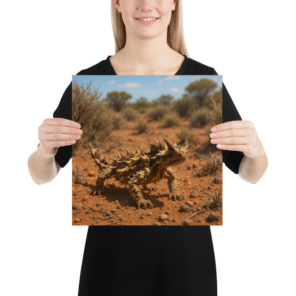 Reptilienmotiv – australischer Dornteufel als dekorativer Kunstdruck