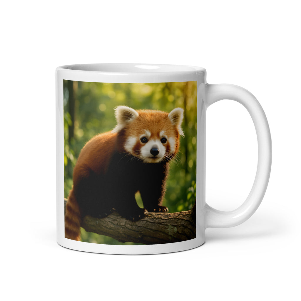 Roter Panda Kaffeetasse aus Keramik, 11oz, frontal mit Tiermotiv