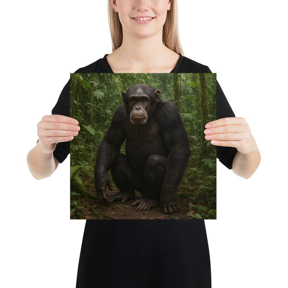 Schimpansenposter auf Premiumpapier mit lebendigen Farben